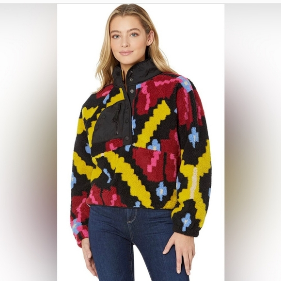 Free People fp Movement Hit The Slopes Printed Pullover Moroccan Night Small - Picture 4 of 8